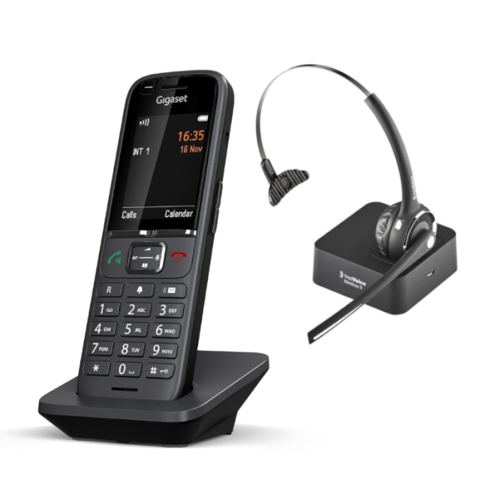 Gigaset S700H Pro DECT Telefon für FritzBox inkl. schnurlosem Freevoice Nimbus II Bluetooth Headset