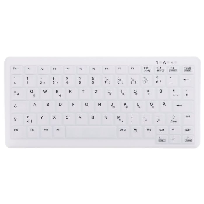 ateg AK-C4110F-U1-W/DE - Kompakte Medizin-/ Hygienetastatur