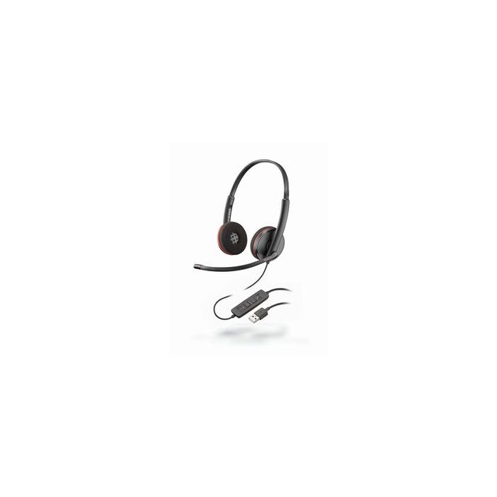 Poly Headset Blackwire C3220 binaural USB-A, black (schwarzes Kabel)
