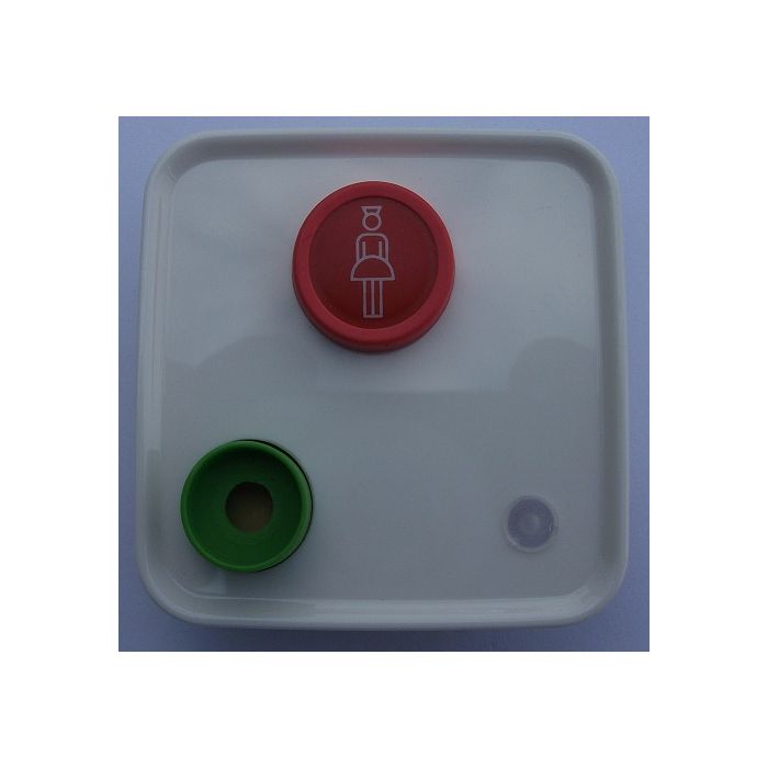 Avaya Secom Abdeckung Design Busch Jäger Reflex für Ruftaster mit Abstelleinheit, alpinweiss
