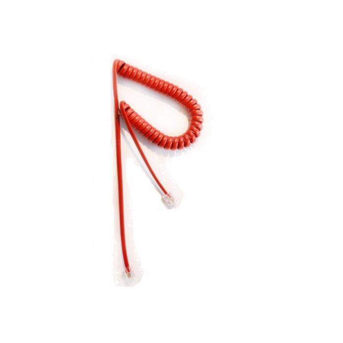 Hörerkabel 4-polig, 4-adrig, 1,9m mit extra lange Enden, rot