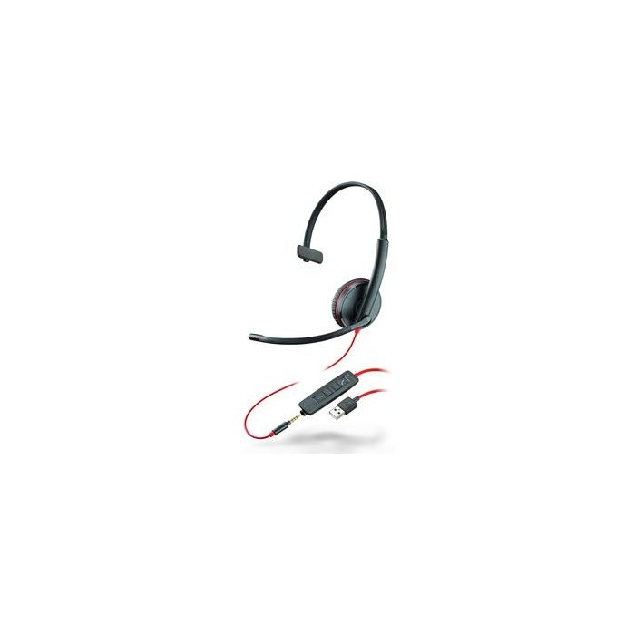 Plantronics Headset Blackwire C3215 monaural USB und 3,5 mm Klinkenstecker