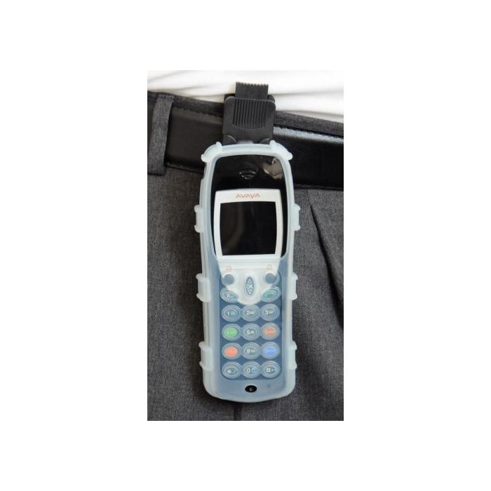 CasYy Silikonschutztasche für Avaya IH4 mit Clip, transparent