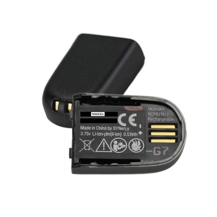 Akku Microsoft Headset Lync 2010 / Office Communicator 2007 Vorder und Innenseite