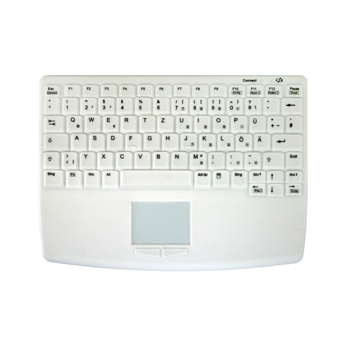 Cherry Active Key AK-4450-GFUVS desinfizierbare Funk-Kompakttastatur mit Touchpad, IP68, weiß