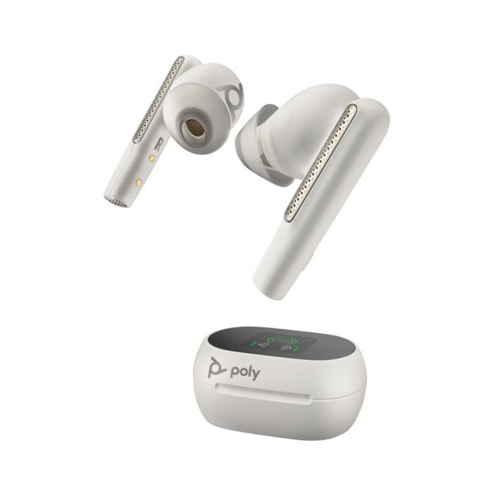 Poly Voyager Free 60+ UC  Teams USB-A Bluetooth Headset , weiß