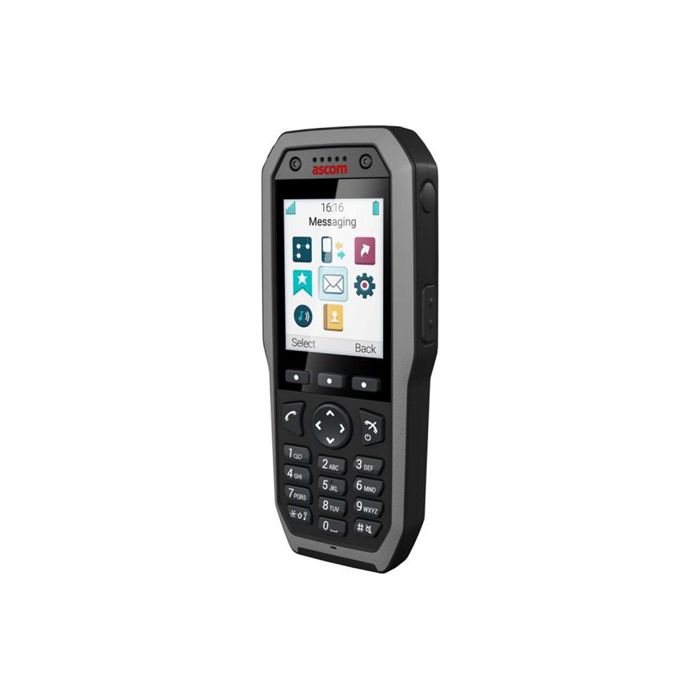 ASCOM d83 Protector EX - DECT-Handset für explosionsgefährdete Umgebungen (2,4" LED-Farbdisplay | Bluetooth | Breitbandaudio | ATEX-konform) - in schwarz 