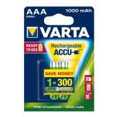 VARTA Rechargeable Akku AAA Micro 2er 1000mAh (Entladeschutz)