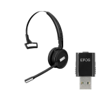 Epos IMPACT SDW 5011 monaurales Headset inkl. USB DECT Dongle, Ladekabel & Tasche