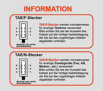 Information TAE-Stecker